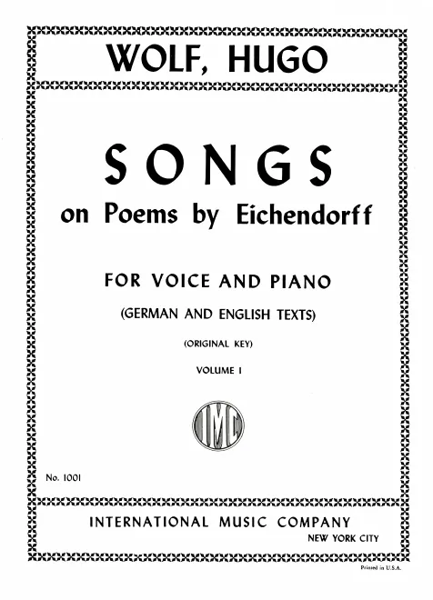 First page of Eichendorff Lieder