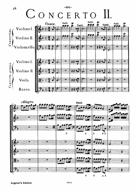 First page of Concerto grosso in F major