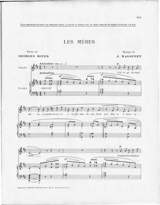 First page of Les mères
