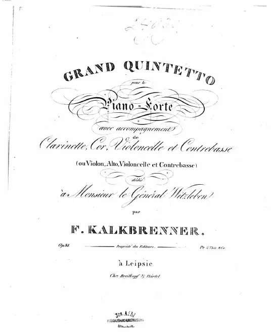 First page of Grand Quintetto