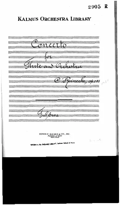 First page of Flute Concerto