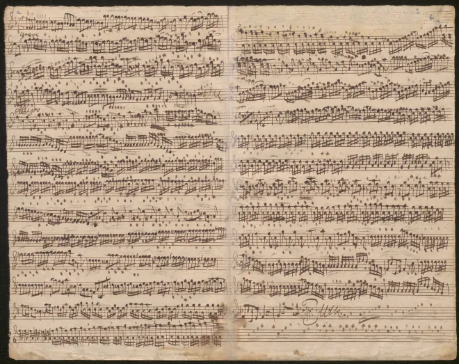 First page of Violin Concerto in F major