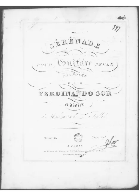 First page of Sérénade