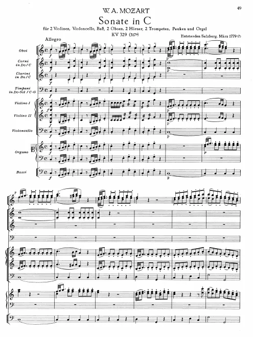 First page of Church Sonata