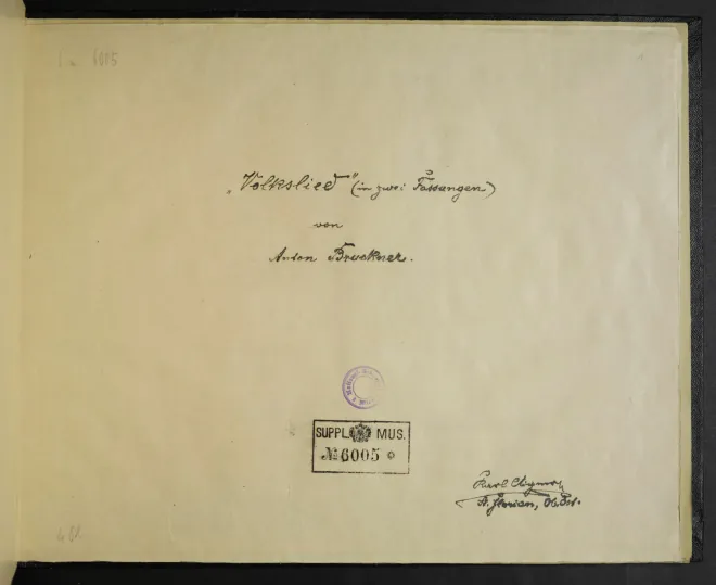 First page of Volkslied