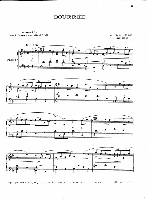 First page of Bourrée