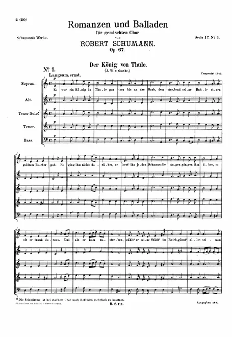 First page of Romanzen und Balladen