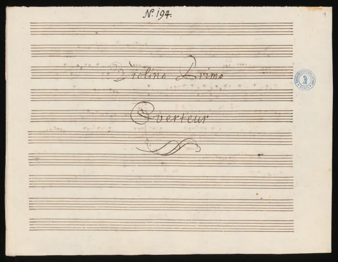 First page of Symphony in D major
