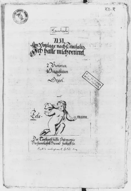First page of Ich hatte mich verirret, TWV 1:842