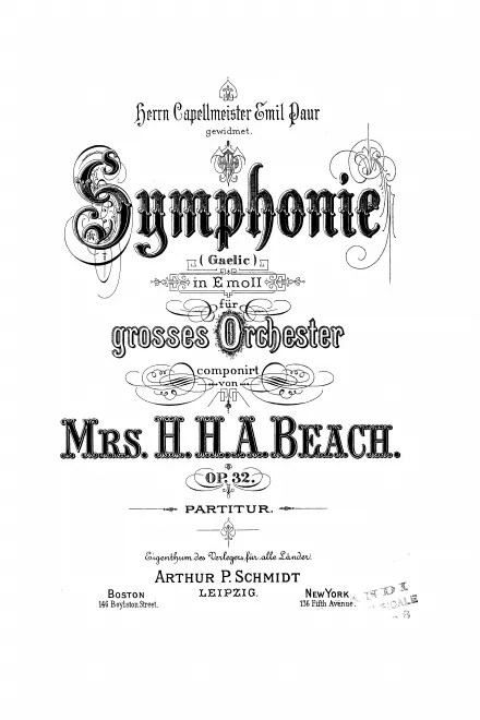First page of Symphony in E minor 'Gaelic'