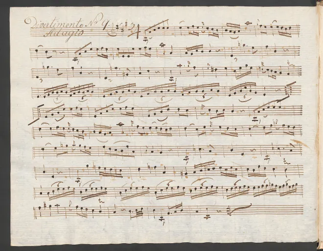 First page of Baryton Trio in A major