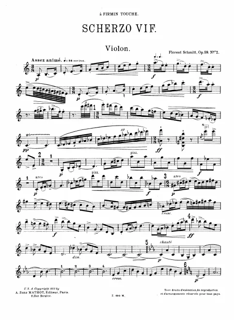 First page of Scherzo Vif