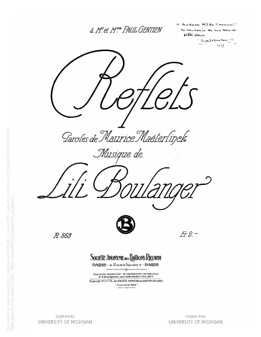 First page of Reflets