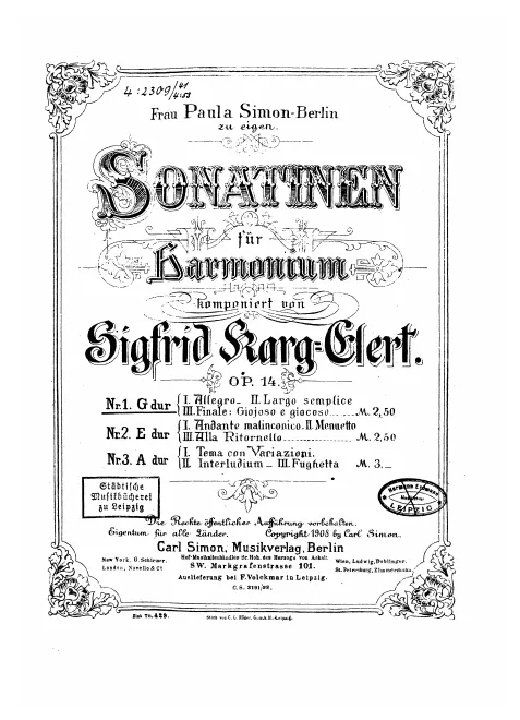 First page of 3 Sonatinas