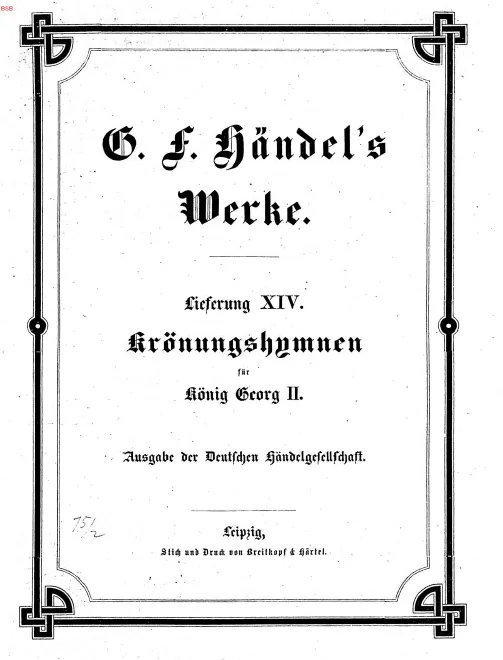 First page of Coronation Anthems