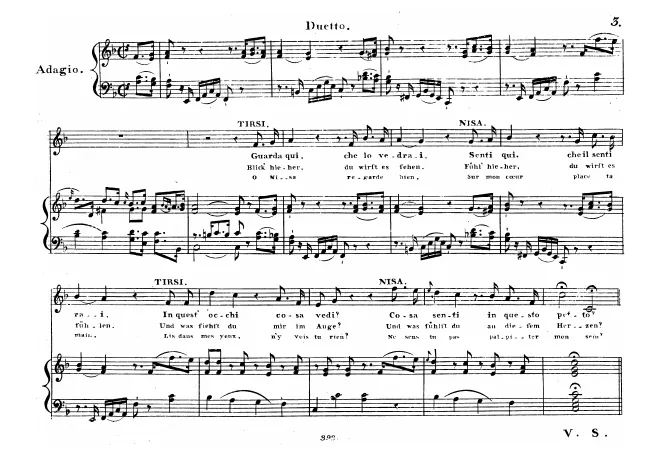 First page of Guarda qui, che lo vedrai, Hob.XXVa:1