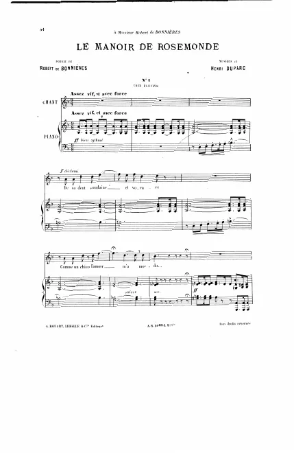 First page of Le manoir de Rosemonde