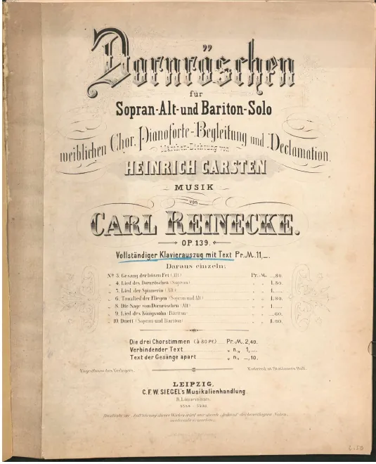 First page of Dornröschen, Op.139