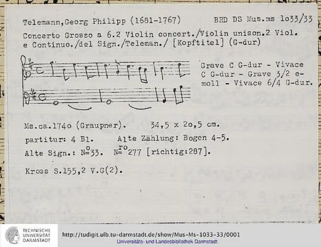 First page of Concerto for 2 Violins