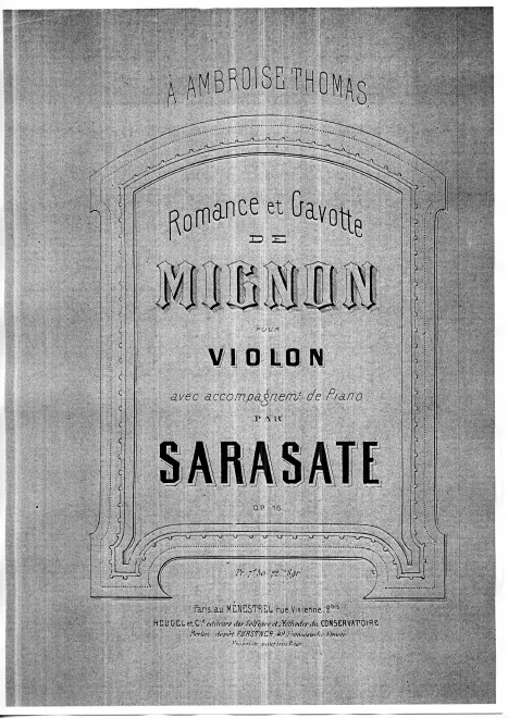 First page of Romance et Gavotte de Mignon