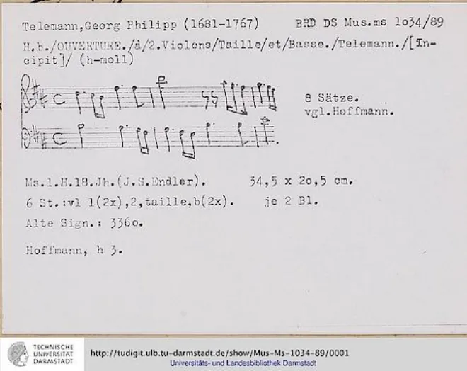 First page of Ouverture-Suite in B minor