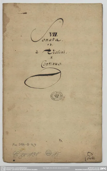 First page of Trio Sonata in F major