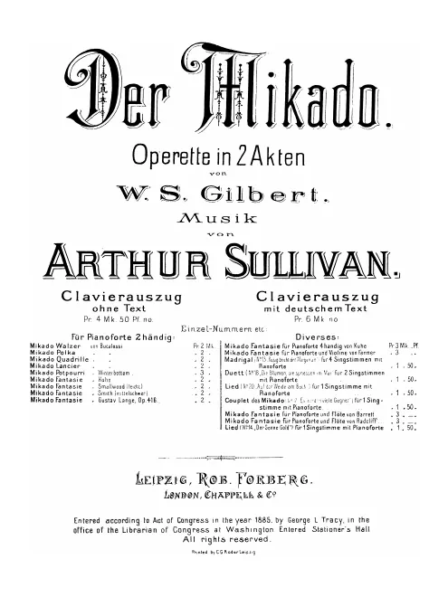 First page of The Mikado