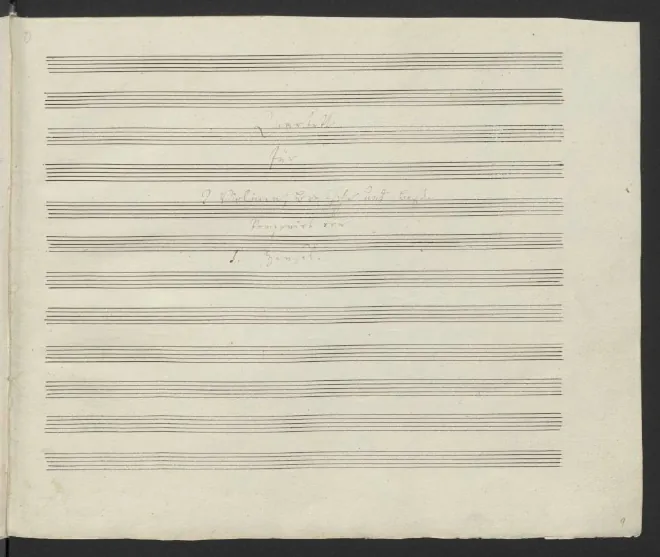First page of String Quartet in E-flat major