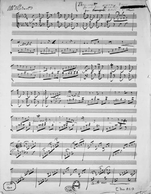 First page of Morceau de lecture à vue