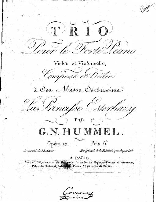 First page of Piano Trio (No.3)