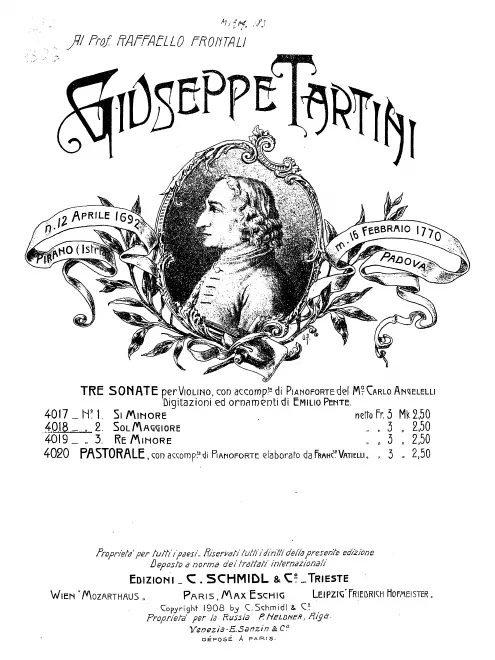 First page of Violin Sonata in G major