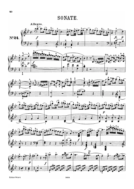 First page of Keyboard Sonata