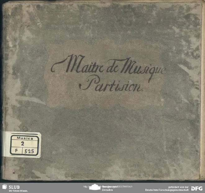 First page of Maestro di musica