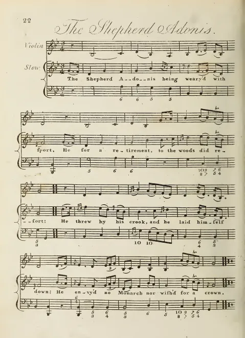 First page of The Shepherd Adonis
