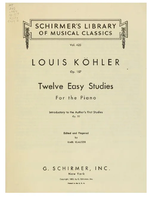 First page of 12 kleine Etüden