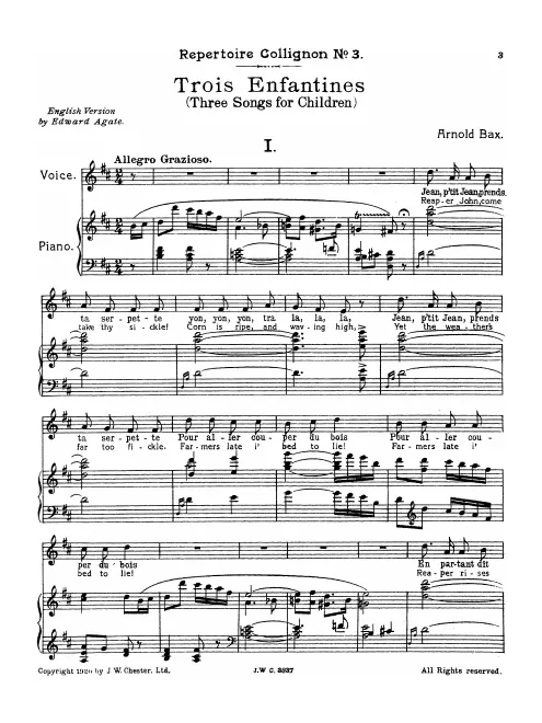First page of 3 Enfantines