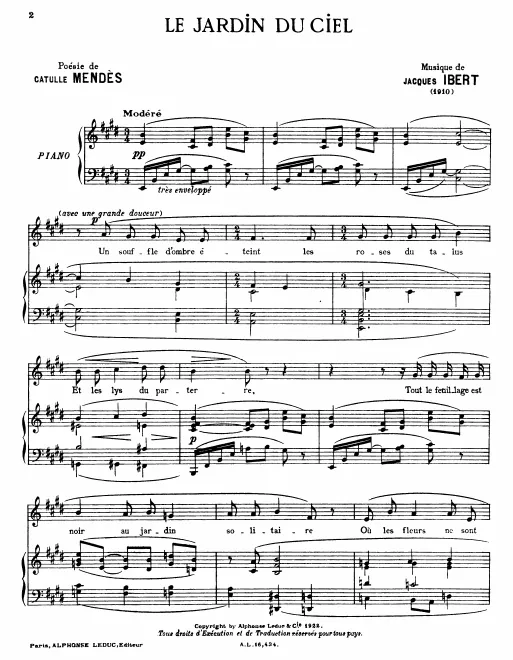 First page of Deux mélodies