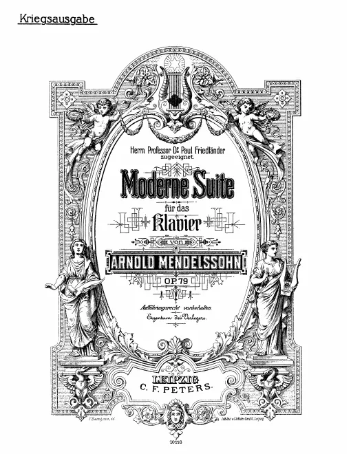 First page of Moderne Suite for piano