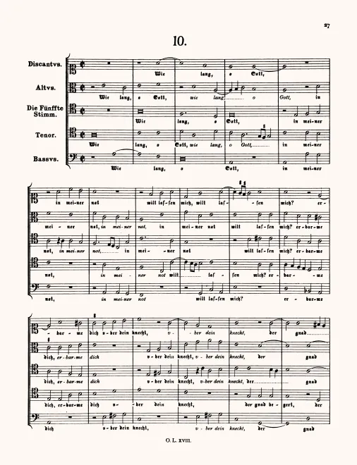 First page of Wie lang o Gott