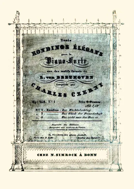 First page of 3 Rondinos élégans sur des motifs favoris de L. van Beethoven, Op.458