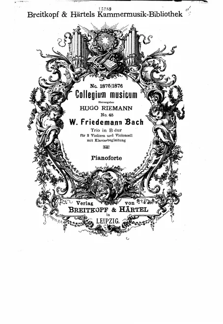 First page of Trio in B dur