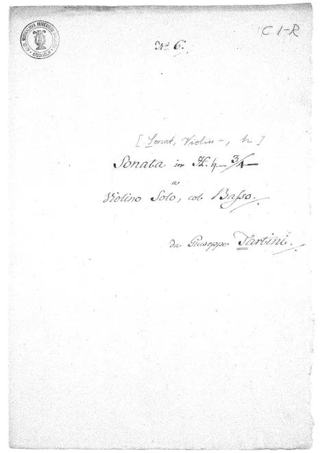 First page of Violin Sonata in B minor