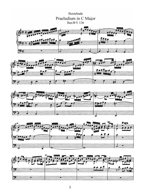 First page of Prelude in C major