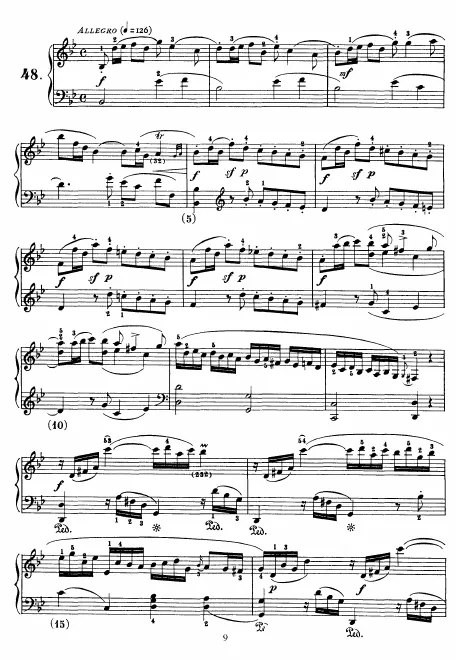 First page of Keyboard Sonata in B-flat major