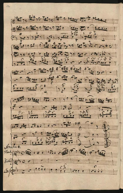 First page of Trio Sonata in B-flat major