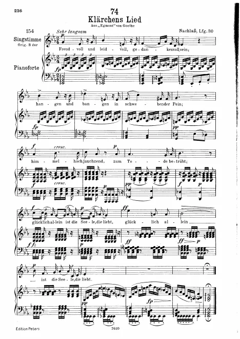 Complete Score (Low Voice, transposed to E♭ major)