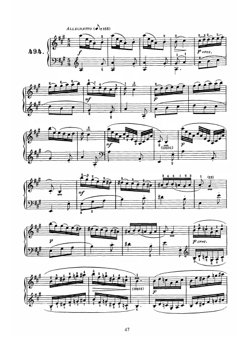 First page of Keyboard Sonata in A major