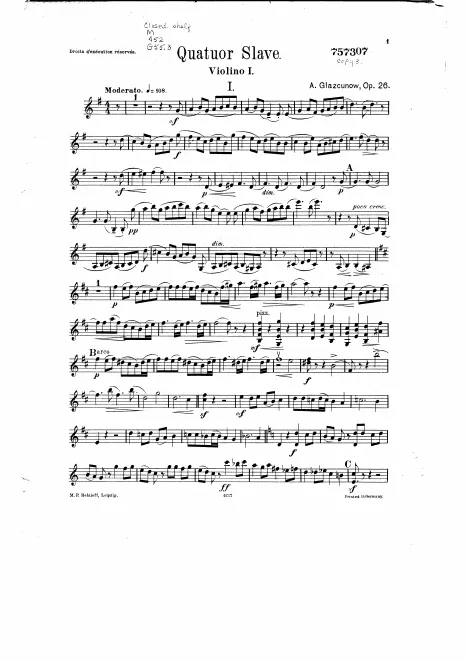 First page of String Quartet No.3