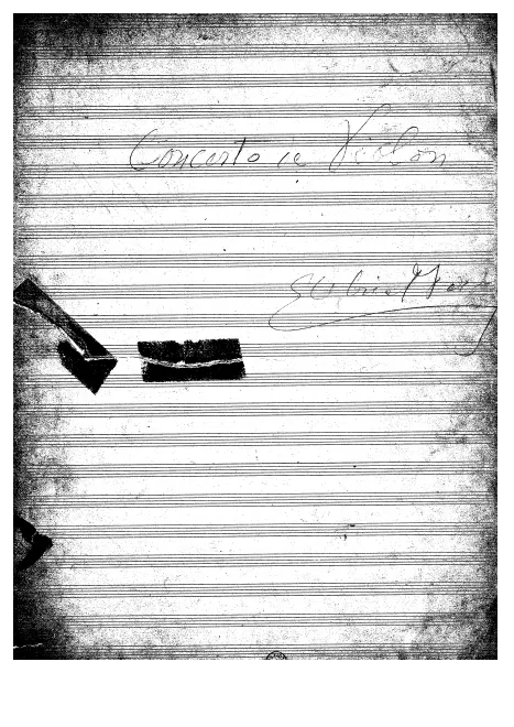 First page of Violin Concerto