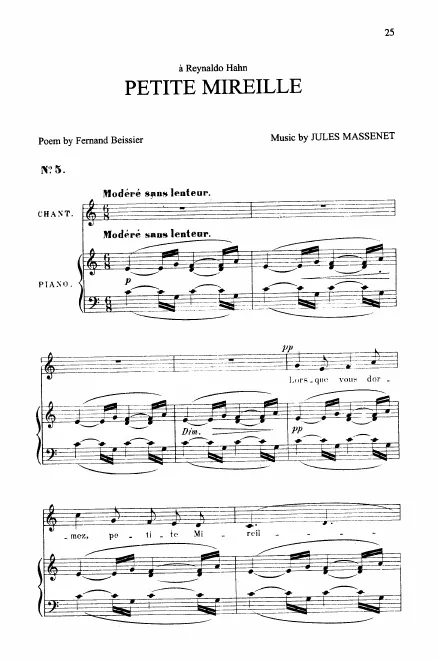 First page of Petite Mireille